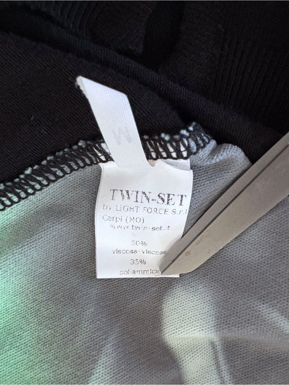 Twin-Set by Simona Barbieri S Graphic Turtleneck Top Goth Y2K Avant Garde - Picture 7 of 9